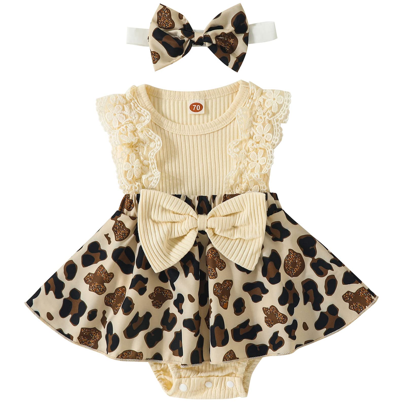 Mubineo Baby Girl Summer Clothes Outfits Sleeveless Lace Floral Romper Dress Newborn Outfit