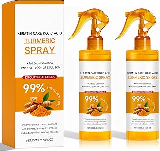 2 unidades de spray exfoliante de cúrcuma con...
