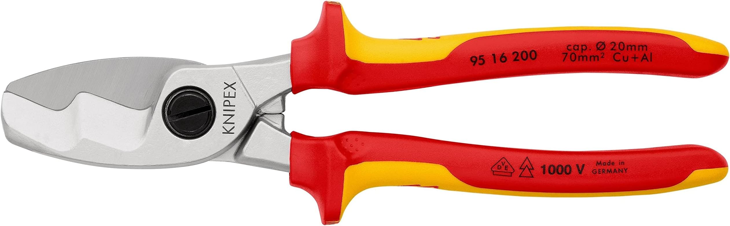 knipex kabelschere 200mm 20mm 2-komponenten-griff 95 12 200