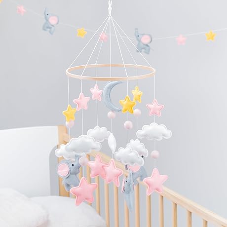 Elephant Mobile for Crib: A Majestic Touch for Your Little Prince or Princess