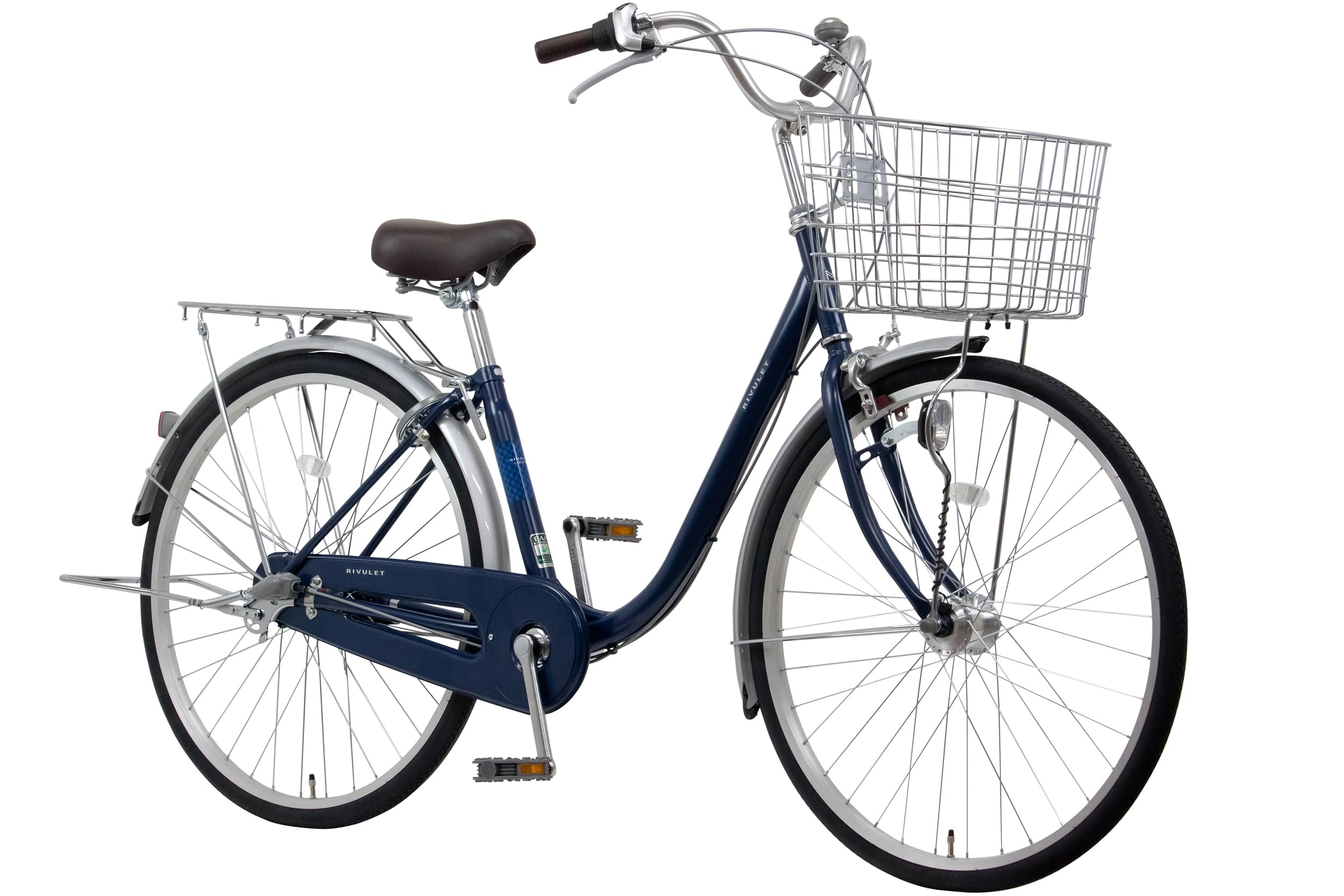 【ブリヂストン！前輪チューブ新品！】LEDオートライト　内装3段　27インチ自転車　マットブルー ブリヂストン！前輪チューブ新品！】LEDオートライト 内装3段 27インチ