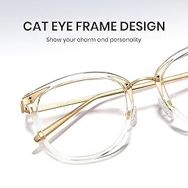 Cyxus Blue Light Glasses Photochromic Lens for Women, Fashionable Computer Glasses on Office Reduce Eye Strain Anti Migraine Great for Working Reading