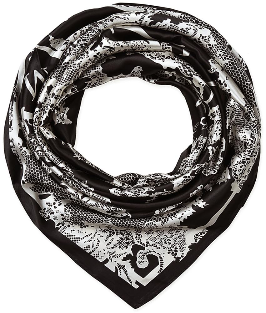 corciova35 x 35 Large Square Hair Scarf for Women Silk Like Curly Headband Tie Sleeping at Night Fashion Bandana Headscarf