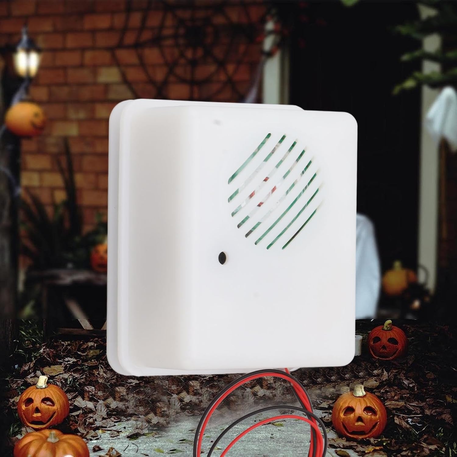 Fdit Halloween Sound Player, Compact Battery Powered Scary Audio Box with Built in Speaker Easy Switch Activation Hidden Decoration Sound Effect for Haunted House Indoor ABS 1 Pack