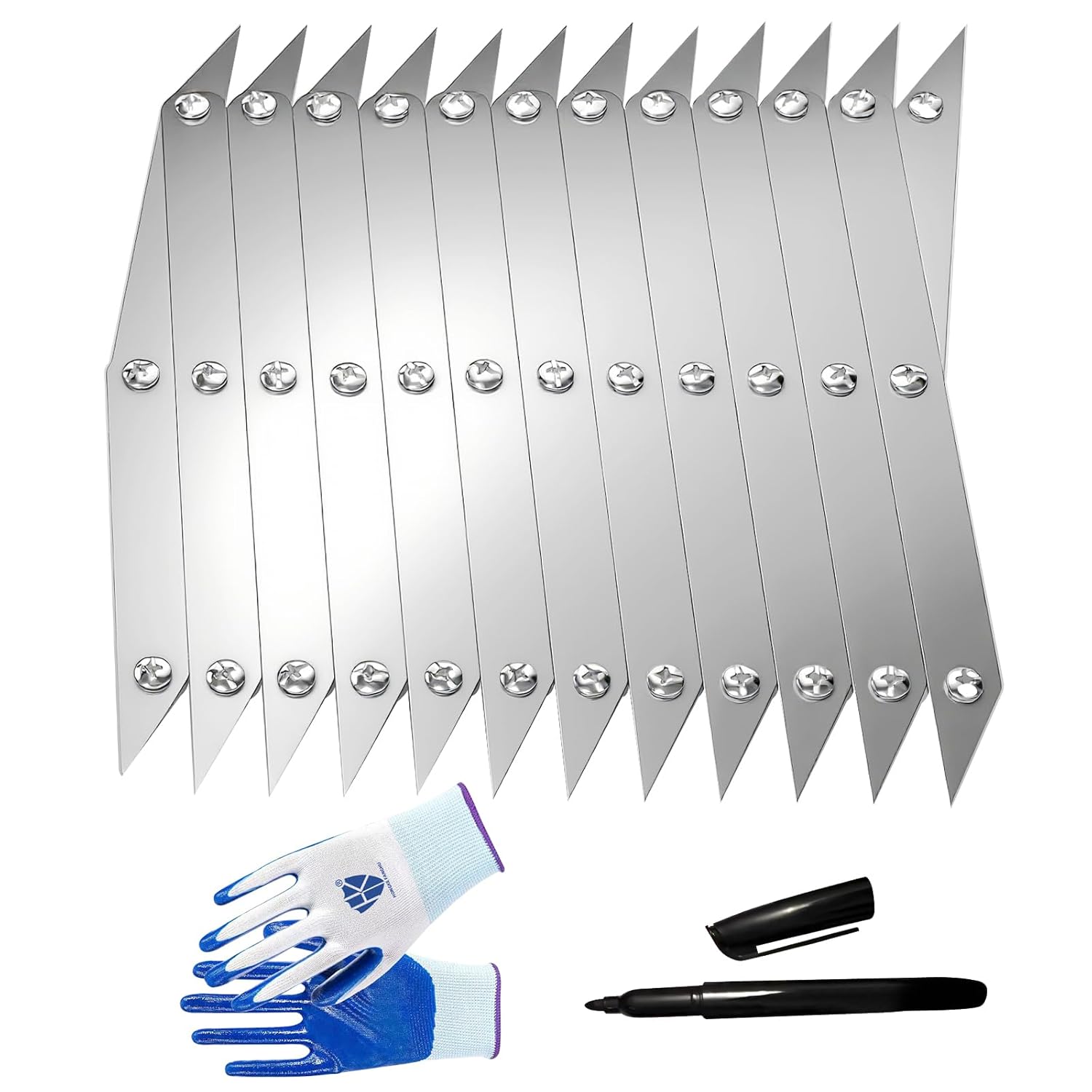 12 Point Center Finder Pro – Precision Measuring Tool for Woodworking, Welding & DIY Projects (Silver 12 Point)-L5