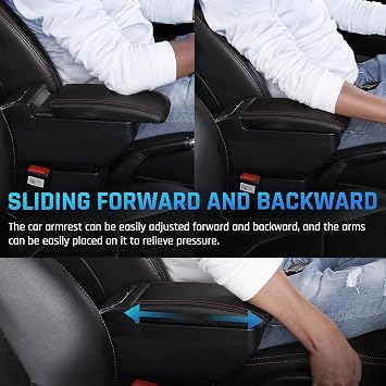 YJYWZH Car Armrest Box for Renault Dacia Sandero 2010-2015 Accessories | Center Consoles Organizer, Double-Layer Storage Space, Cup Holder, Elbow Support, Easy Installation