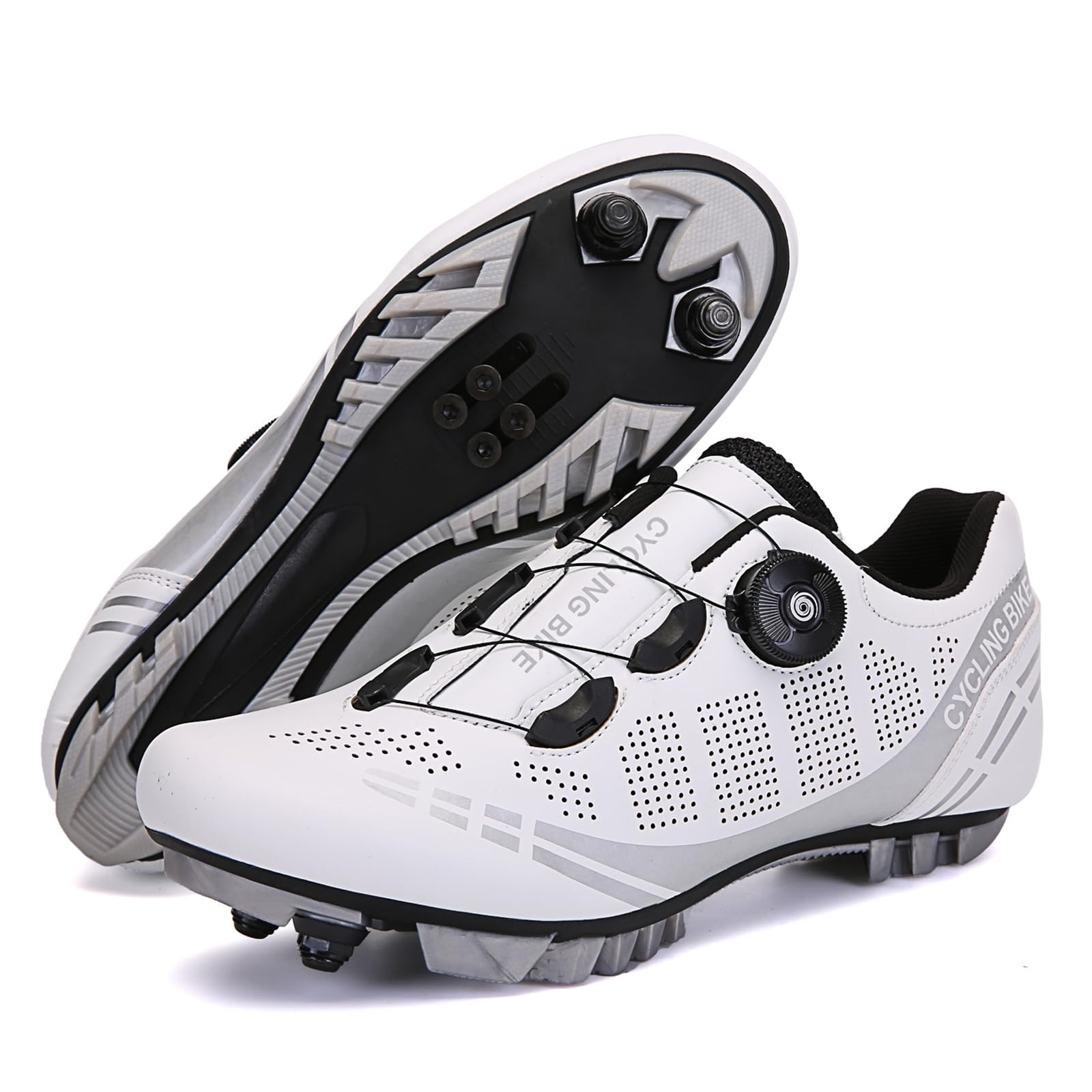Scarpe da Ciclismo da Uomo in Mountain Bike Compatibile con Shimano SPD 2-Bolts Pedals MTB Scarpe Che corre per Interni ed Esterni
