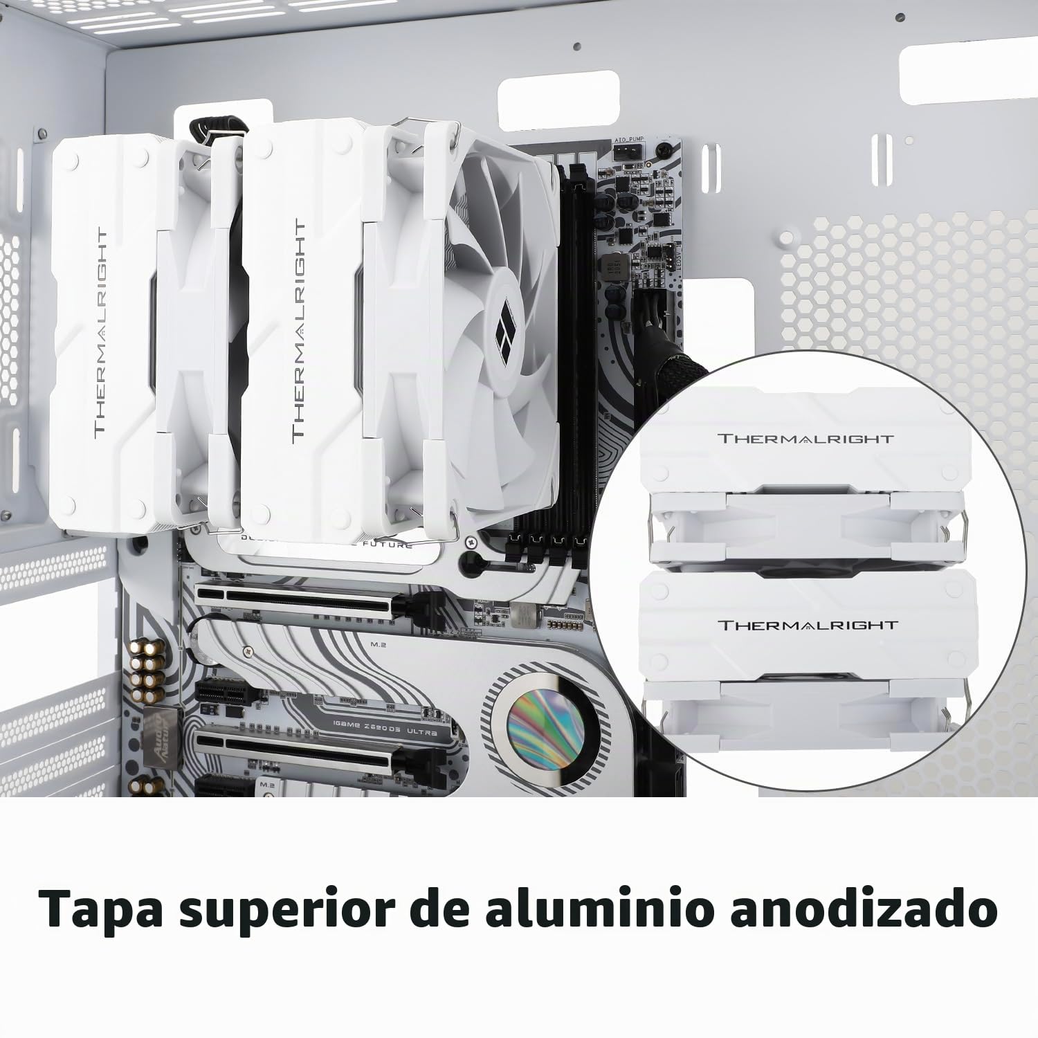 TR Peerless Assassin 120 White - Enfriador de aire para CPU (6 tubos de calor, doble ventiladores TL-C12W de 120 mm PWM, tecnología AGHP, para AMD AM4 AM5, Intel 1700/1150/1155/1200/2011)
