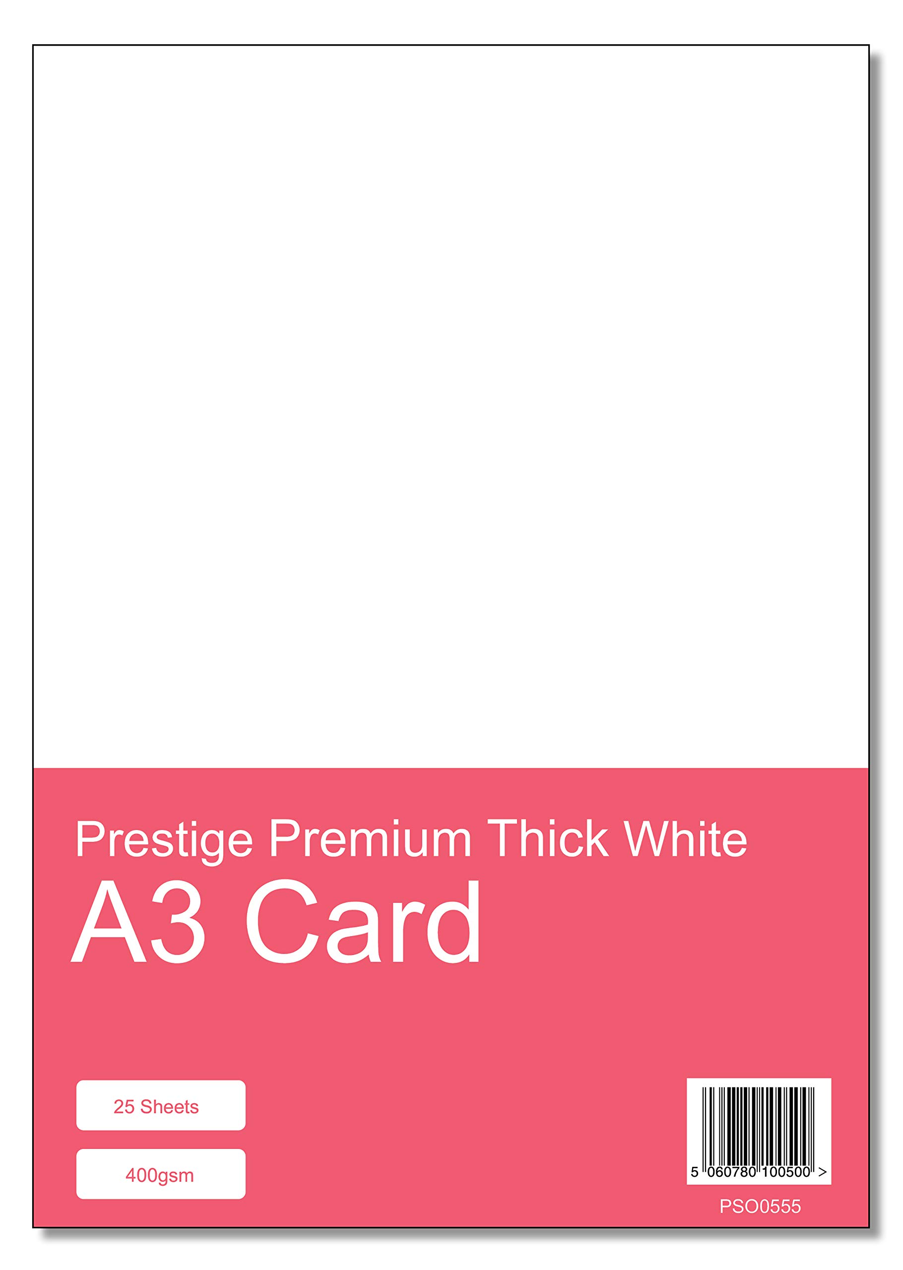 Prestige Premium Thick 400gsm Craft Card White A3-25 Sheets