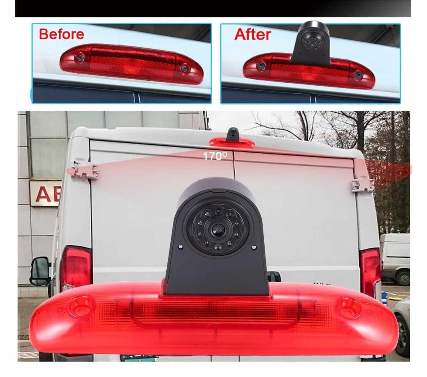 Cámaras Traseras para Fiat para Ducato 244 para Bus para Van 2002-2006 Luz De Freno HD Cámara De Visión Trasera De Coche