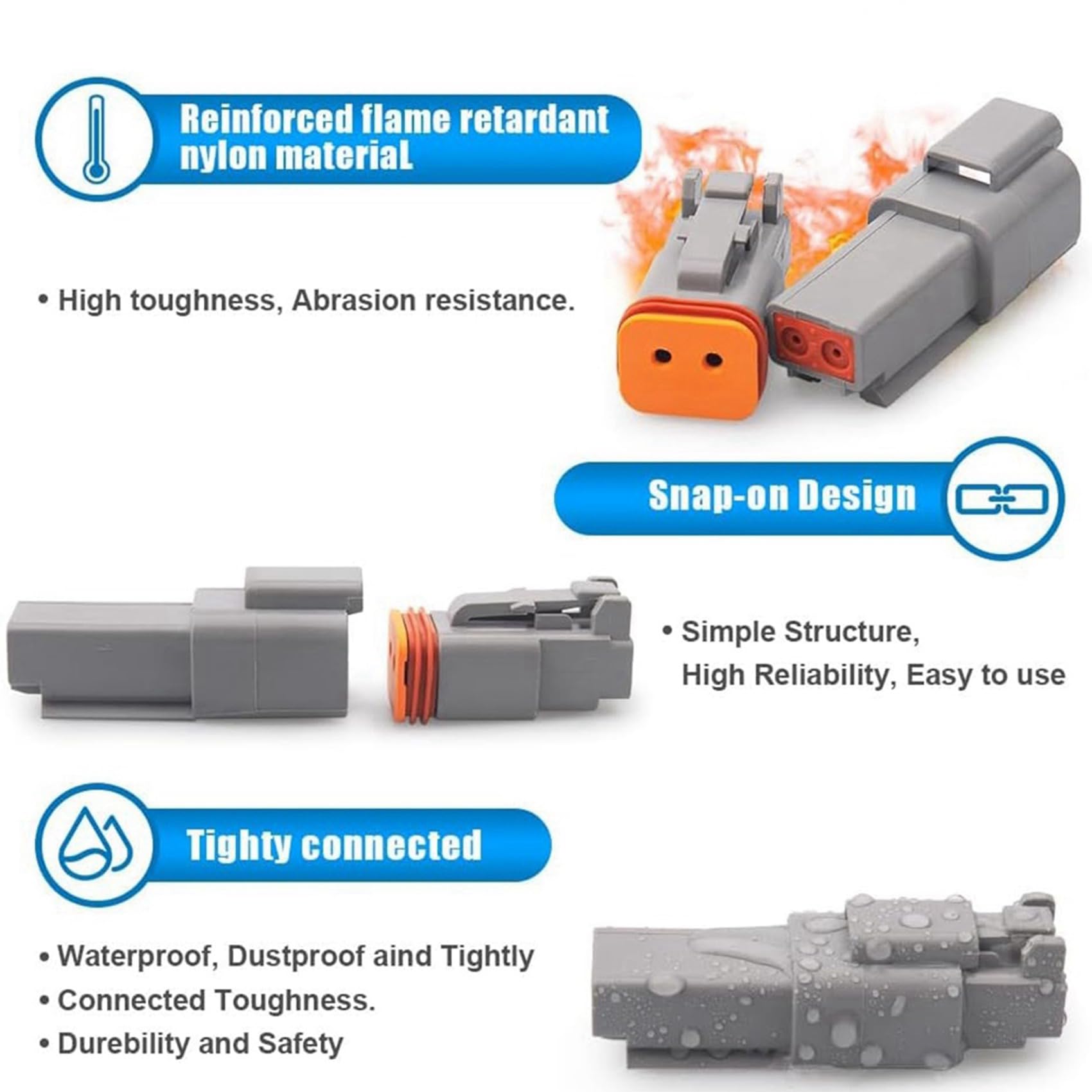 Kit di 24 connettori serie DT 2 3 4 6 8 12 connettori pin IP68 impermeabile Automotive connettori elettrici spina