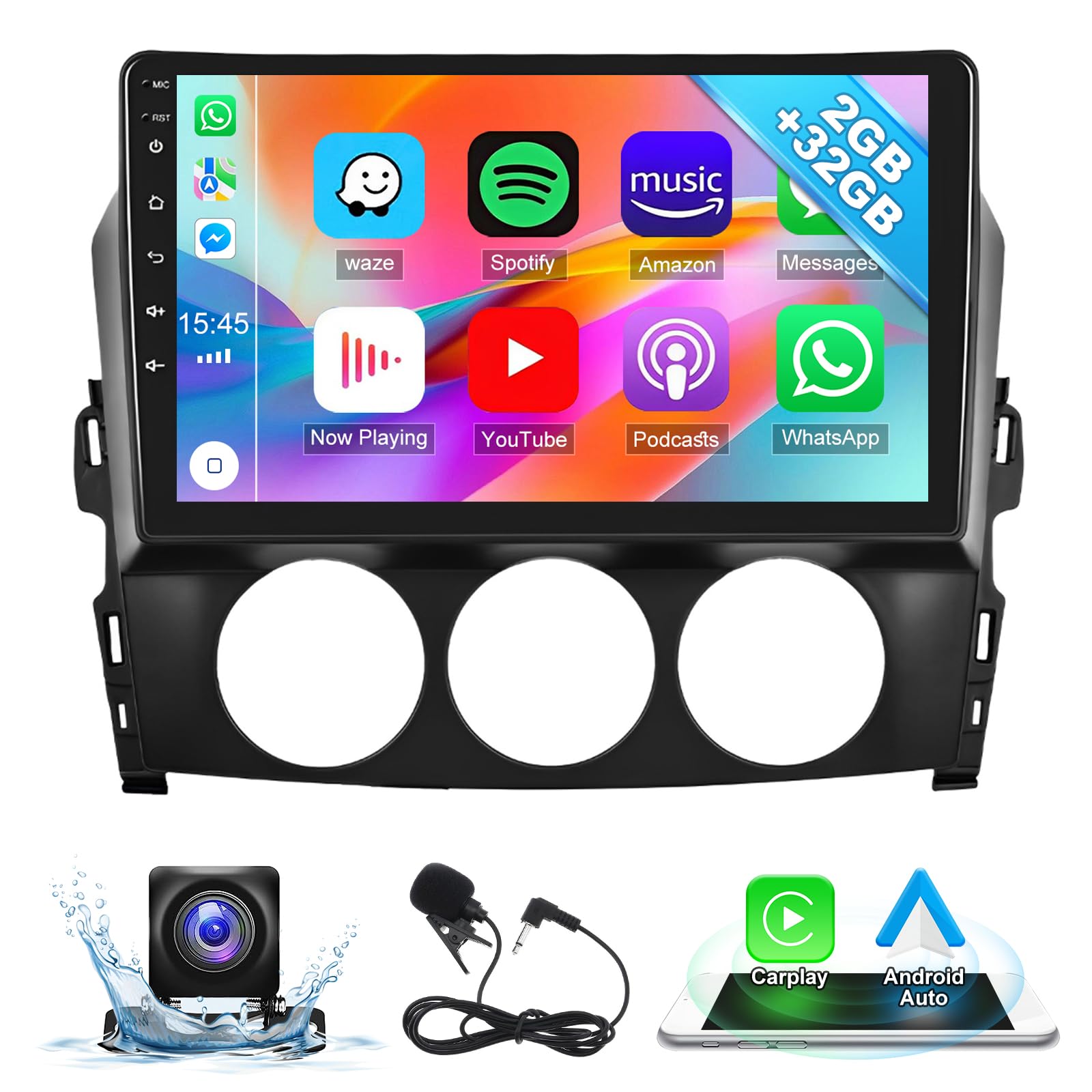 Amazon.com: Android 13.0 Double Din Car Stereo for Mazda MX-5 2006