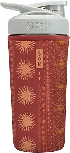 Miniatura 47 de Funda aislante de neopreno para botella mezcladora de proteínas Sok It BotlSok (Jardín inglés de picnic, se ajusta a botella mezcladora de 28 oz)
