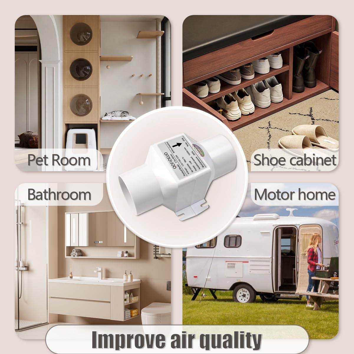 2.5 inch/60mm Inline Booster Duct Fan 14W with Variable Speed Controller Ventilation Cooling Exhaust Fan Low Noise Energy Efficient Blower Can Fan for 3D Printer Bathroom Kitchen (Adjustable Speed)