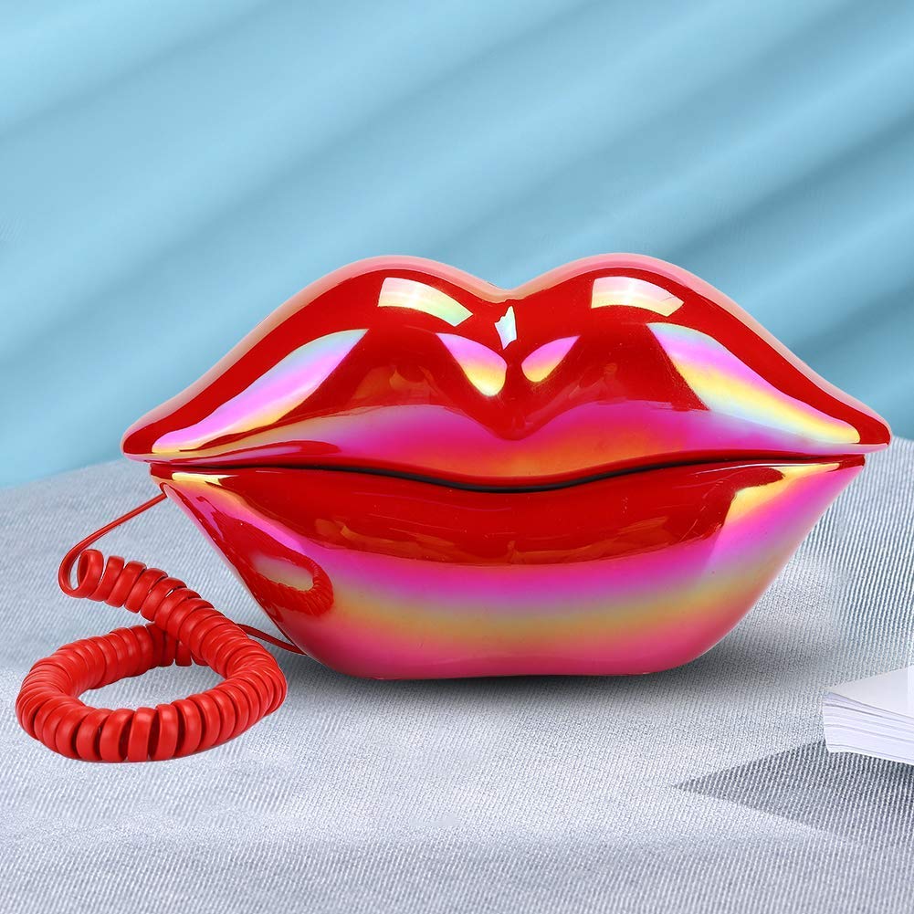 Kreatywny telefon stacjonarny Red Lips lips phone telefon stacjonarny w europejskim stylu do domowego biura, dla przyjaciół novelty phones Telefony analogowe i DECT