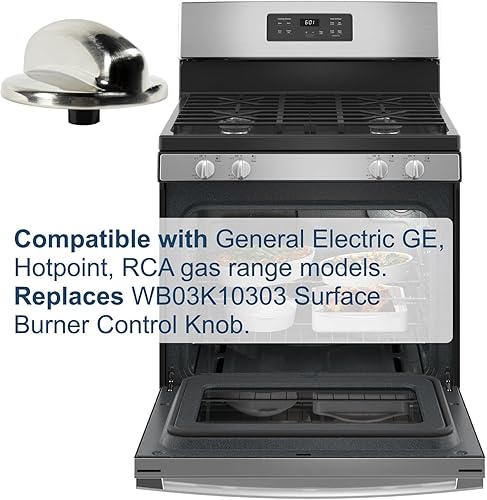 Miniatura 5 de HQRP Perilla de repuesto para quemador de superficie, control de estufa, compatible con General Electric GE, Hotpoint, RCA WB03K10303 WB03K10208