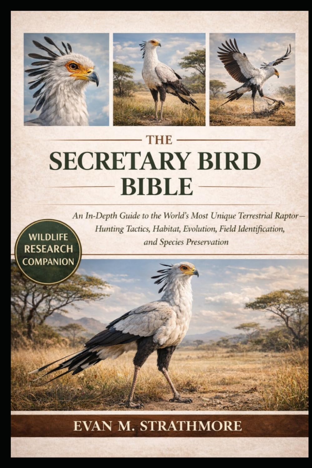 THE SECRETARY BIRD BIBLE: An In-Depth Guide to the World’s Most Unique Terrestrial Raptor — Hunting Tactics, Habitat, Evolution, Field Identification, and Species Preservation
