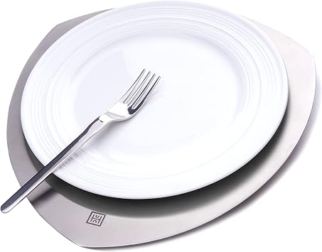 HUTCH Stainless Steel Triangular Serving Dish, 32 cm, Silver