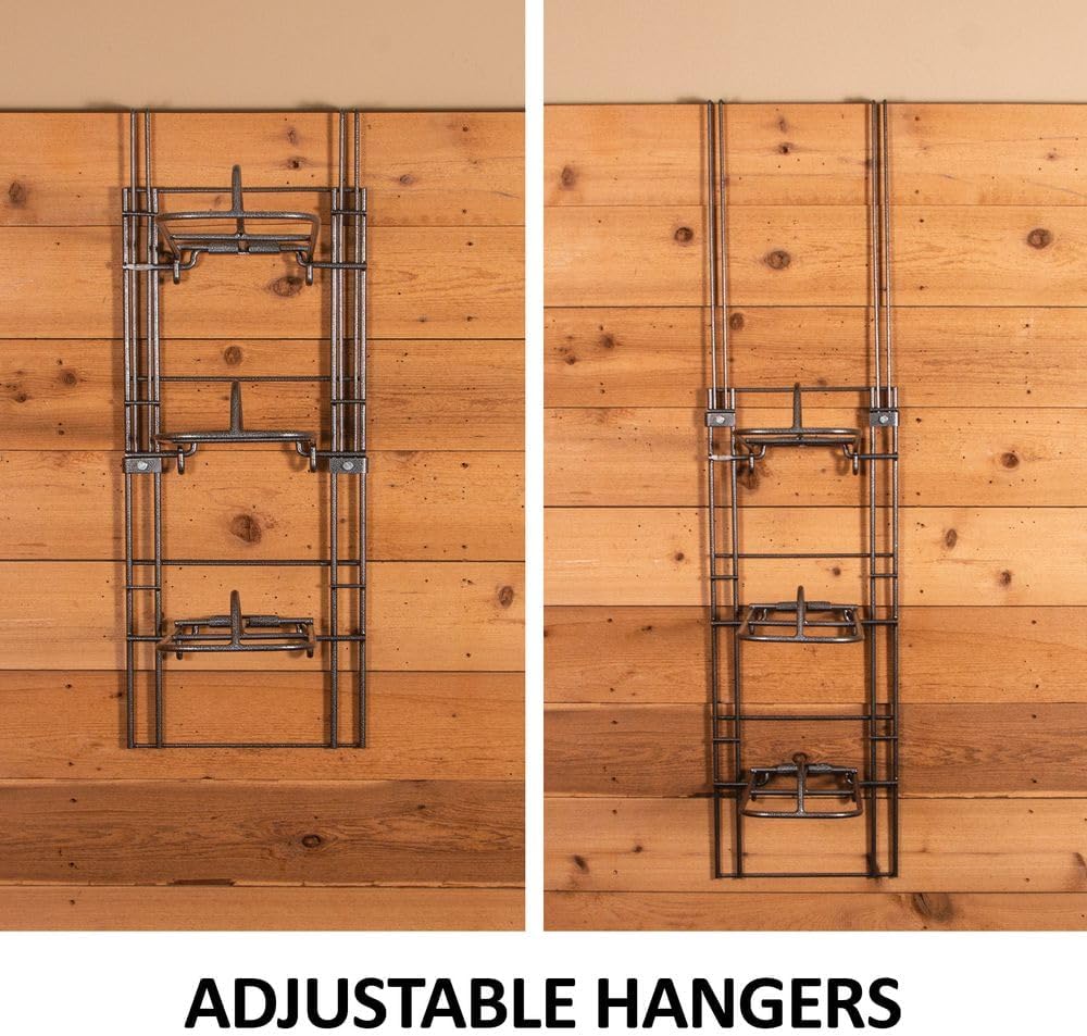EASY-UP Pro Tiered Drop Down Saddle Racks | Space-Saving & Adjustable | Durable Design for Efficient Tack Room Organization & Saddle Storage