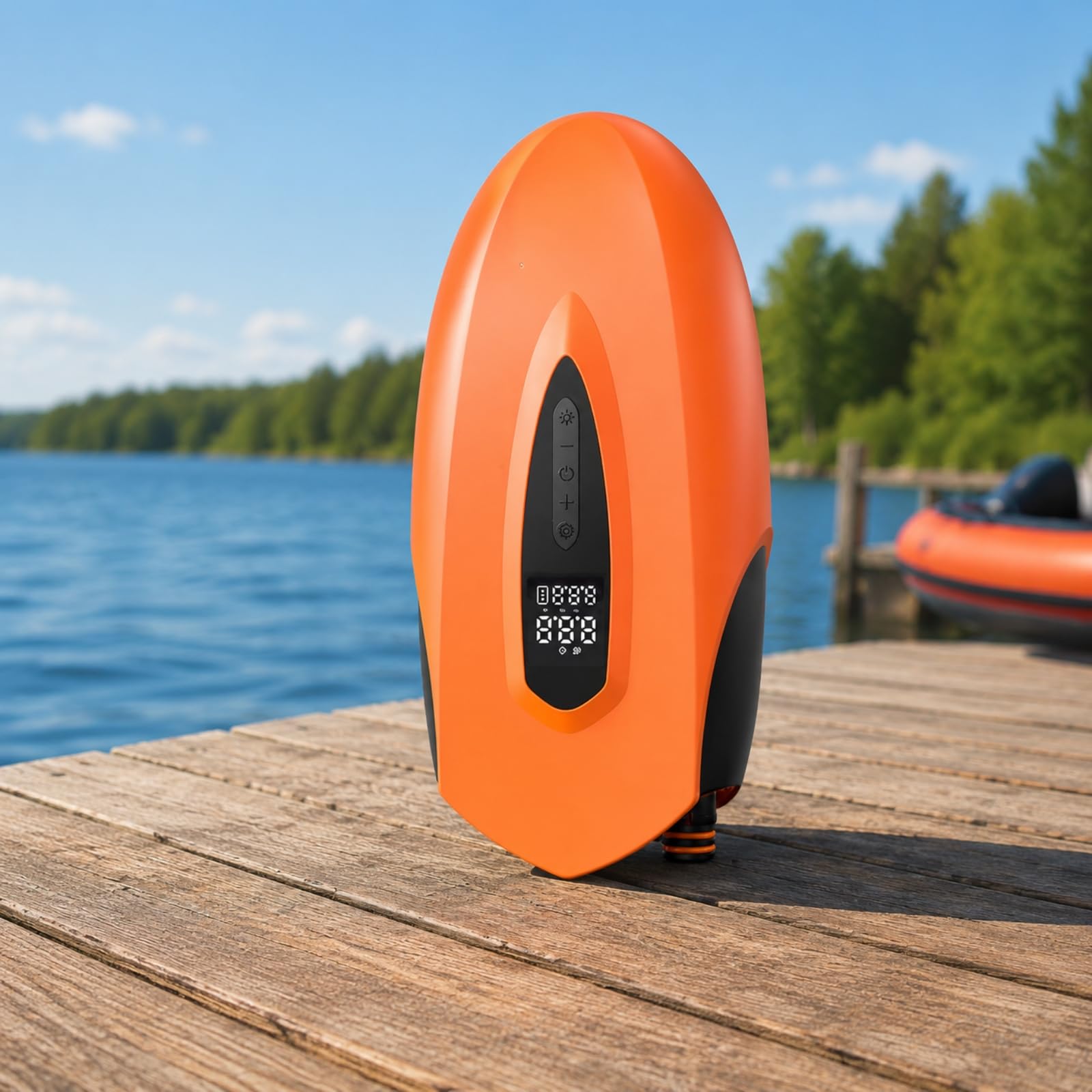 kowaku Inflador Eléctrico Portátil con Pantalla Digital Inalámbrico Inflador Eléctrico con Pantalla Digital Display Compacto para Hogar, Piscina