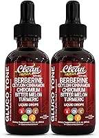 Vista 10 de Clean Nutra Berberine con suplemento de canela de Ceilán gotas líquidas + extracto de melón amargo, glucomanano, gimnasia, cromo, cúrcuma, panax