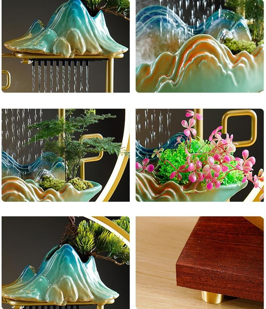 Waterfall Fountain Creative Water Ornaments Living Room Desktop Fountain Indoor Desktop Water Fountain Office Desktop Decorations Decorative Tabletop Fountains
