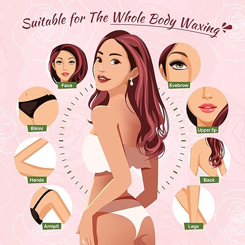 Miniatura 36 de Ajoura - Cuentas de cera, granos de cera dura de 1 libra para depilación de piel sensible para cuerpo completo, bikini, cara, cejas, espalda, pecho