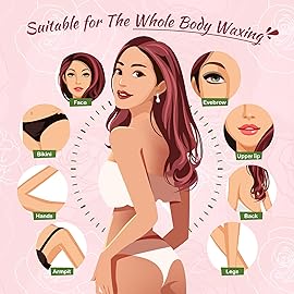 Ajoura Wax Beads for Hair Removal, 1lb Pink Rose Hard Wax for Coarse Hair, Perfect for Brazilian, Bikini, Eyebrow, Legs, Facial, and Full Body Waxing, At-Home Wax Refill for Women and Men