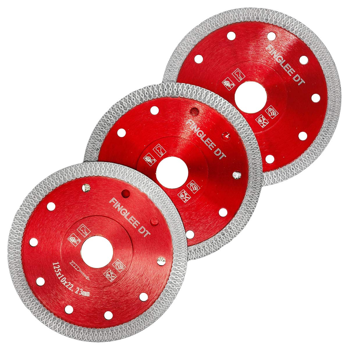 Super Thin Diamond Saw Blade for Porcelain Tile Ceramic,Diamond Cutting Blade,with 7/8" 4/5" 5/8" Arbor (4-1/2inch 3pc)