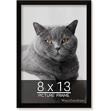 WallsThatSpeak 8x13 Black Picture Frame, Wall Decor for Art and Photos