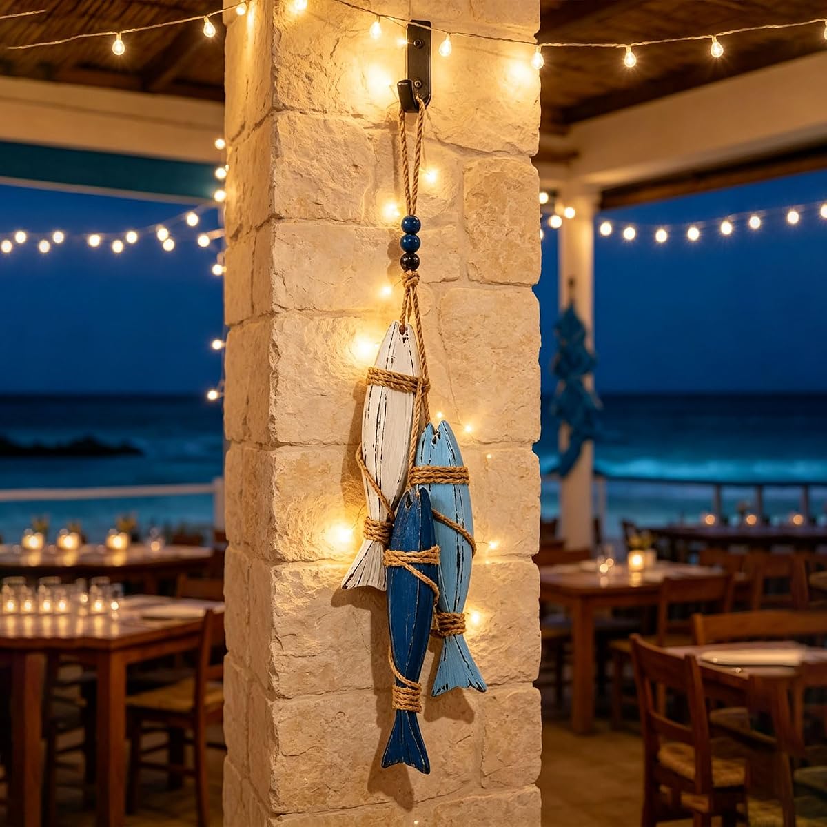 Decoración de pared colgante de tortuga marina costera iluminada, adorno de playa oceánica 3D | Decoración colgante del océano costero con tira de luz LED suave y cálida, luz nocturna náutica para sala de estar, entrada, Patio, dormitorio