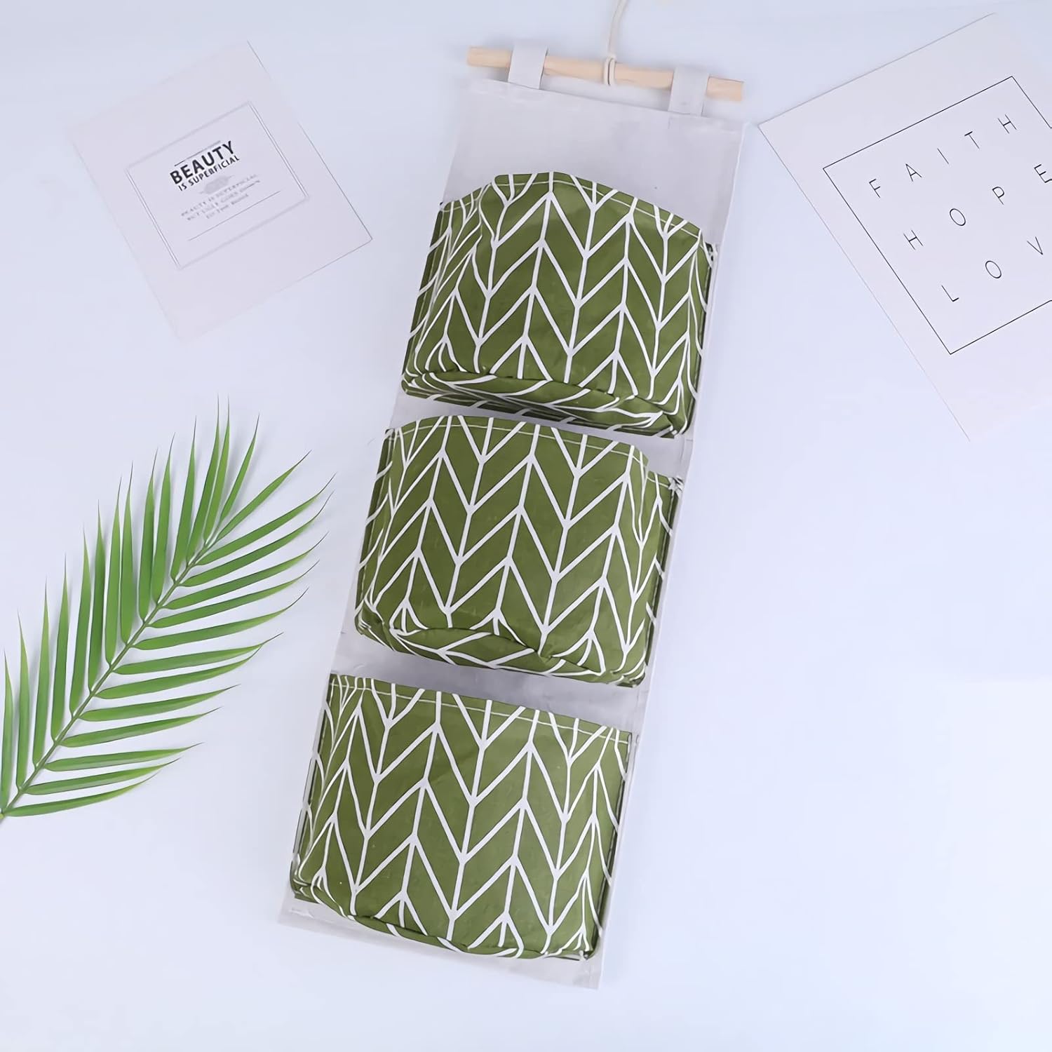 Hanging Storage Bag, Wall Mounted 3 Bags Nursery Storage Bag Over The Door Storage Pockets Fabric Wall Door Closet Hanging Storage Bag Organizer 2 Packs Lovely Arrow01 - Image 5