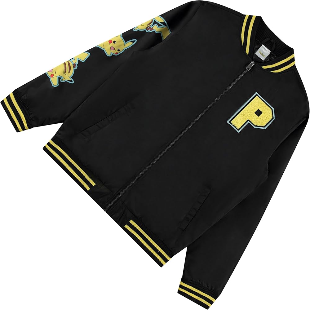 Pokemon Varsity Bomber Jacket for Men - Classic Mens Varsity