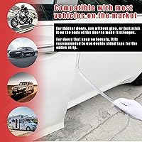 Vista 5 de Ziciner Protectores de borde de puerta de automóvil, 16 pies (16.4 ft), protector de sello de goma con forma de U, protección de moldura de entrada