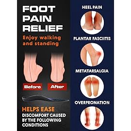 220+ lbs Plantar Fasciitis High Arch Support Insoles Men Women - Orthotic Shoe Inserts - Boot Work Shoe Insole (XS, Blue)