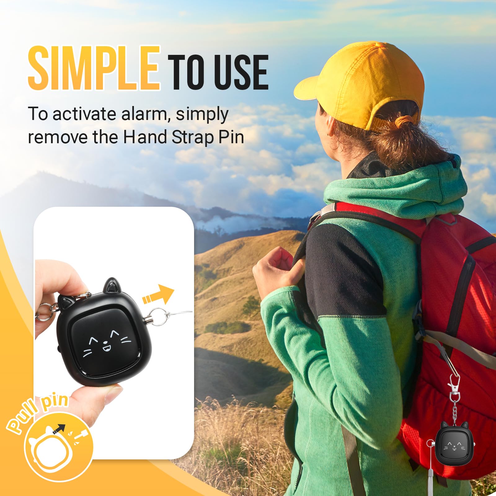 Geevon Lot De 2 Alarmes De Sécurité Personnelles Rechargeables Pour