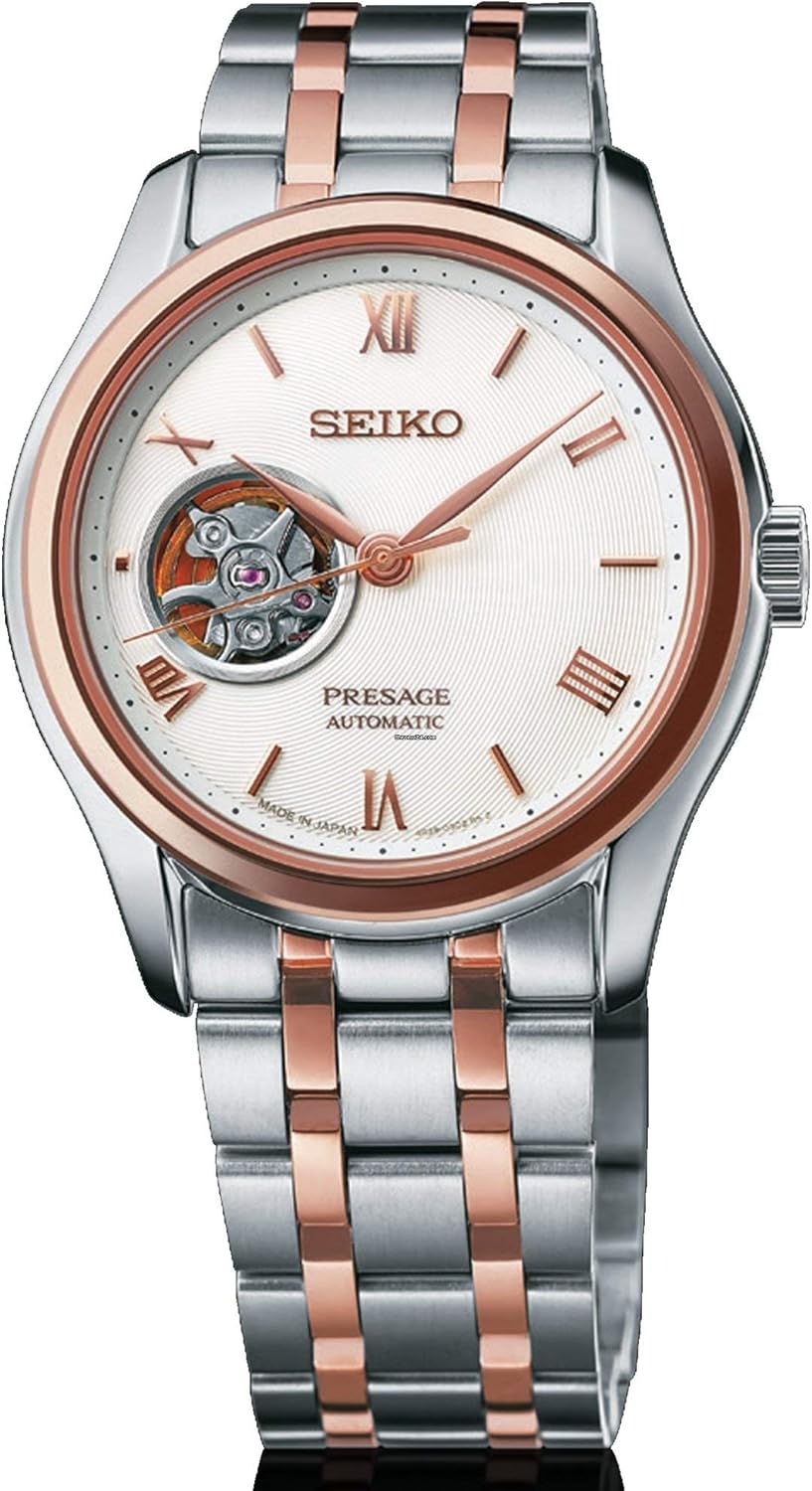 Seiko Men's SSA412J1 Presage Open Hearth Rose Watch