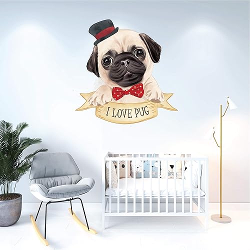 Miniatura 8 de Bonito adhesivo de pared de cachorro Golden Retriever  Pelar y pegar  para habitaciones de niños  Calcomanías de pared gigantes  Sala de estar,