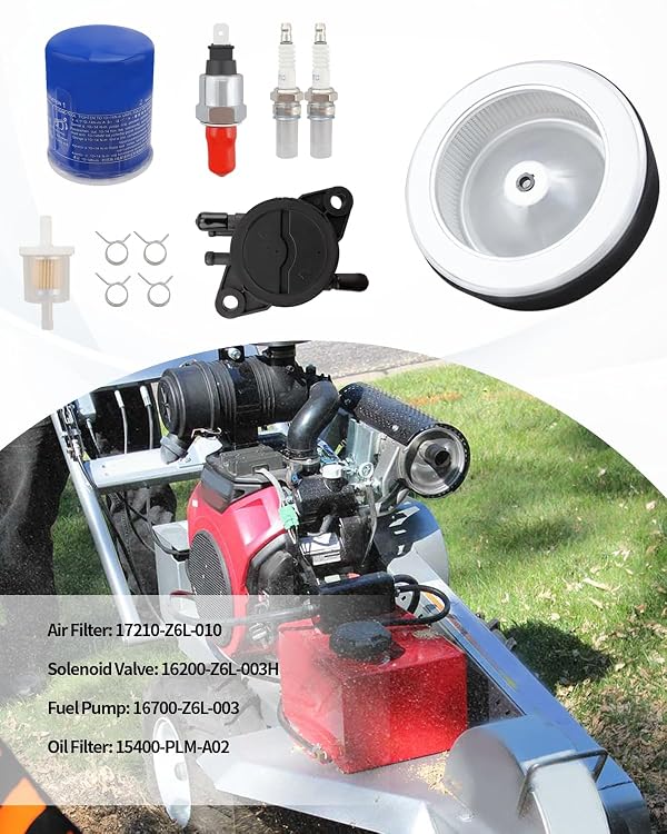 ANODZU Air Filter Kit Fit for Honda GX630 GX660 GX690 GX630R GX660R GX690R GX630RH Engine, 17210-Z6L-010 Air Filter 16200-Z6L-003H Solenoid 16700-Z6L-003 Fuel Pump 15400-PLM-A02 Oil Filter by ANODZU - Image 5