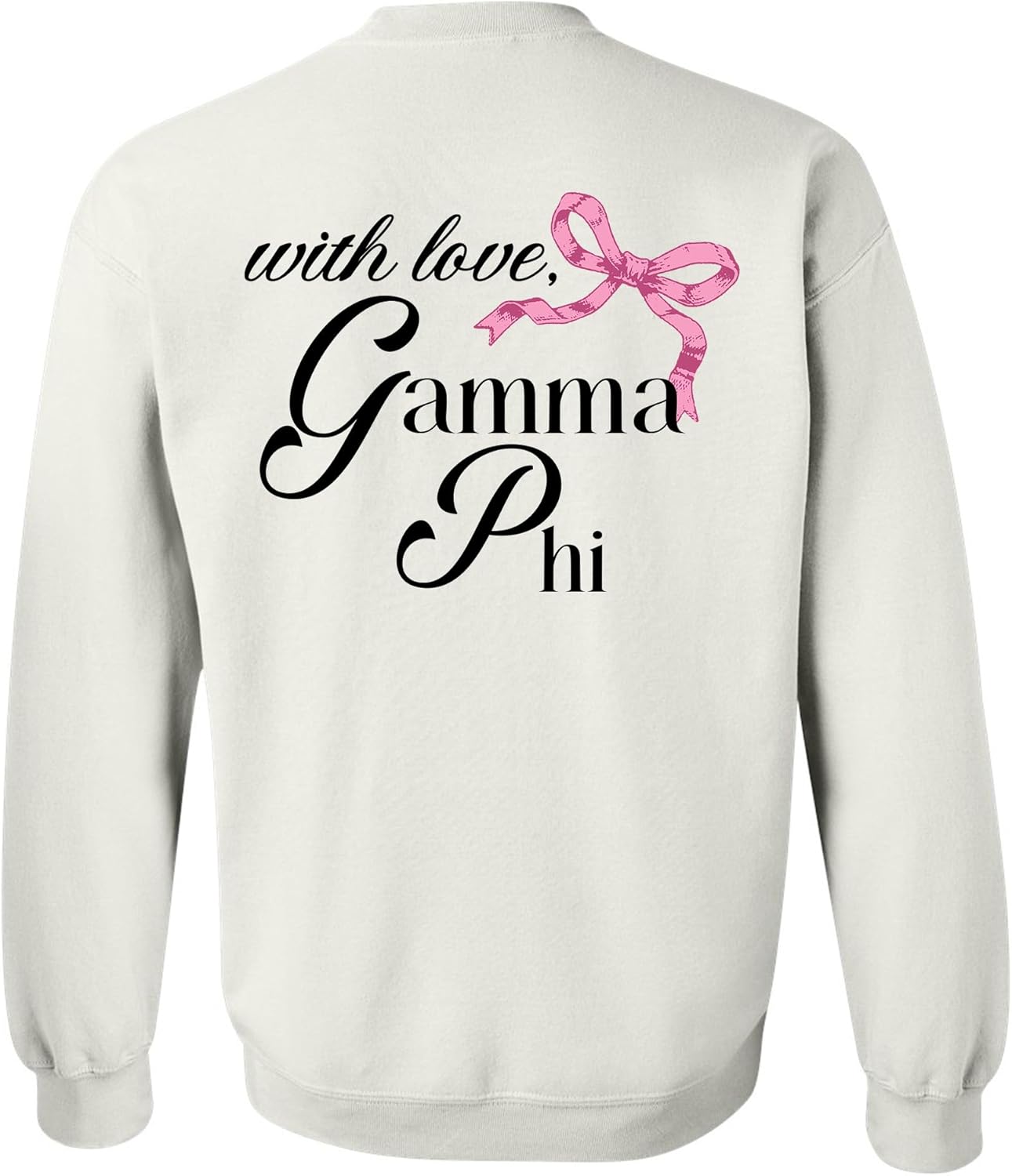 Gamma Phi Beta Sweatshirt - Gamma Phi Cursive Ties Sorority Crewneck Sweatshirt