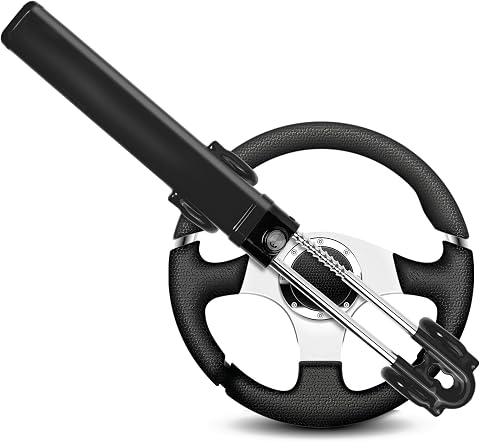GADLANE Twin Bar Steering Wheel Lock (Black) | Car Steering Lock, Anti-Theft Device, Strong Car Security for Cars, Van & Caravan with 2 Keys
