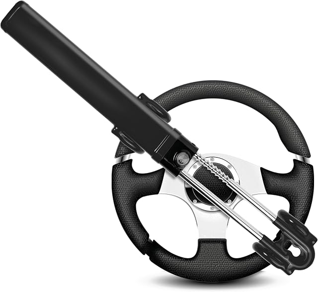 GADLANE Twin Bar Steering Wheel Lock (Black) | Car Steering Lock, Anti-Theft Device, Strong Car Security for Cars, Van & Caravan with 2 Keys