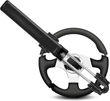 GADLANE Twin Bar Steering Wheel Lock Black | Car Steering Lock, Anti-Theft Device, Strong Car Security for Cars, Van & Caravan with 2 Keys