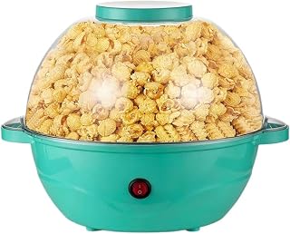 Elektrisk Popcorn Maker Hot Air Popper Machine | Automatisk, Olje- Och Sockeranvändning, För Att Göra Mellanmål Hemma I Köket(Green)