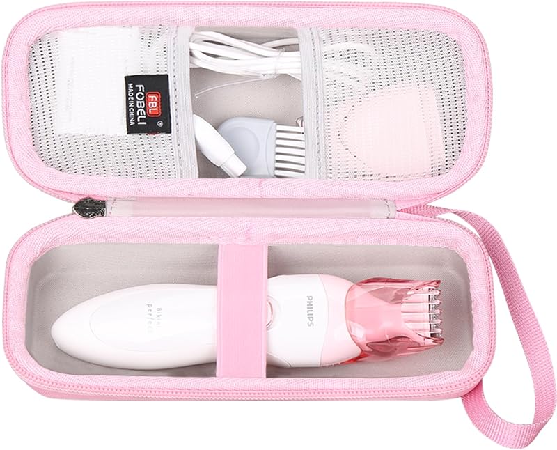 Estojo rígido FBLFOBELI para aparador feminino Philips BikiniPerfect HP6376/61, rosa