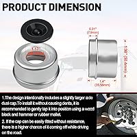 Vista 5 de 4 Tapas de Cubo de Remolque de 1.98", Tapa Antipolvo de Cojinete de Husillo de Remolque Copa de Cubierta de Grasa y 4 Tapones de Goma Adicionales