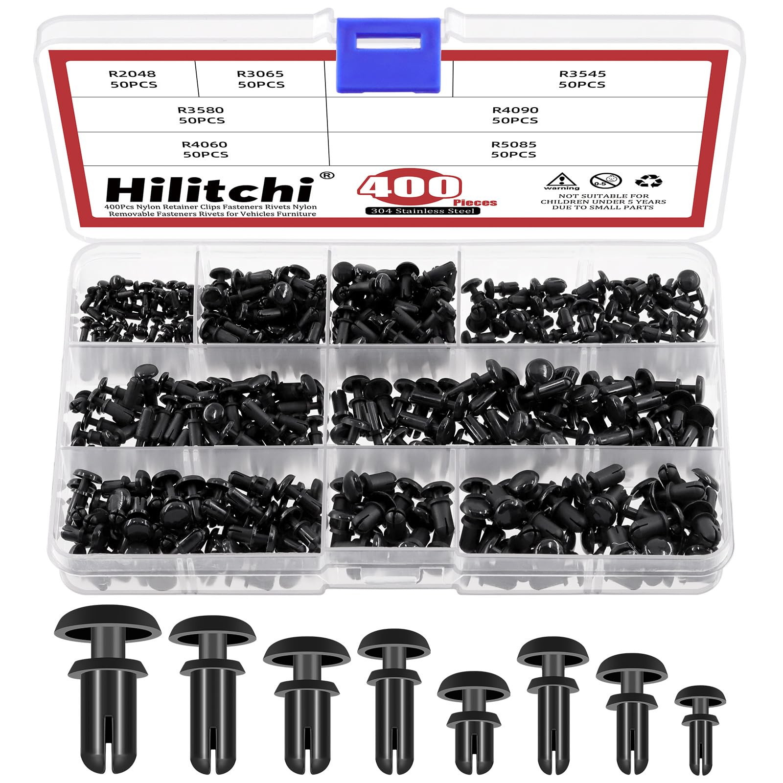 Rivets en nylon pour pare-chocs auto pour remplacer les clips cassés - 8