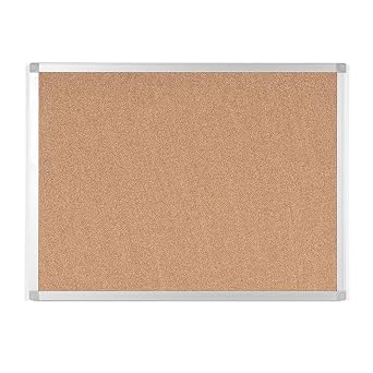 Cork Bulletin Board, 18" x 24", Wall Mounted Self-Healing Pin Board with Aluminum Frame, Affordable Corkboard for Home, Office, Dorm & Classroom