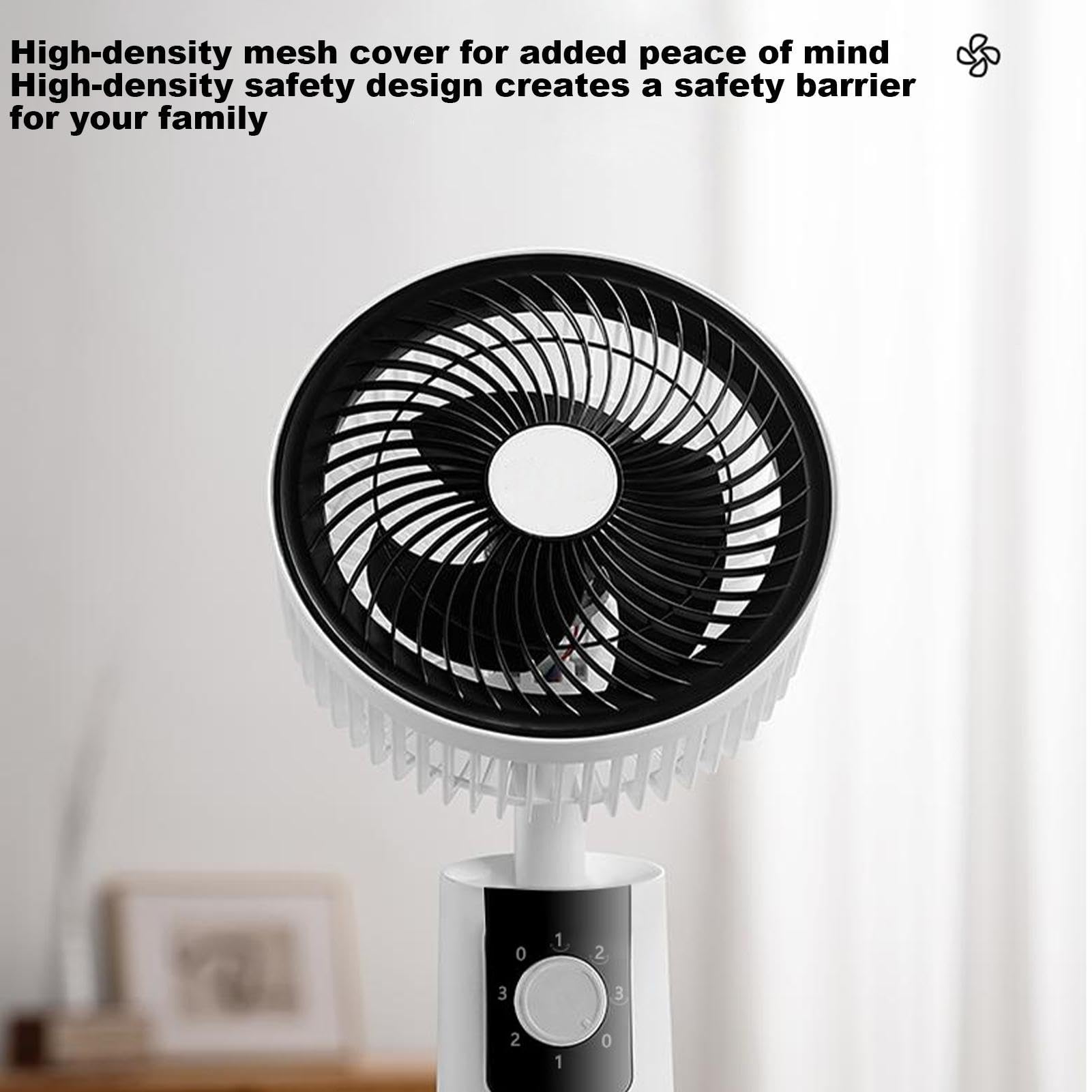 Ventilatore a piedistallo per camera da Angolo Regolabile a Basso Rumore | Ventilatore da per Proprietari di Casa Affittuari Ufficio Dormitori Camera da Studio Officina Garage Appartamento Camper