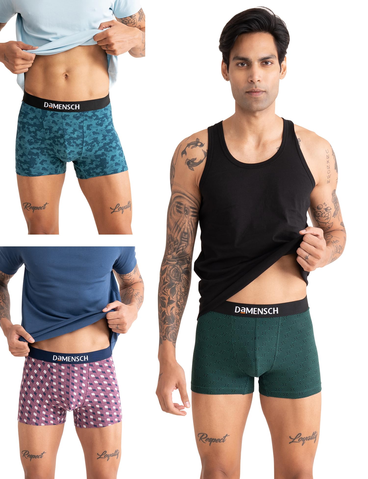 DAMENSCH Mens Deo-Cotton Printed Group 11 Underwear (pack of 3)